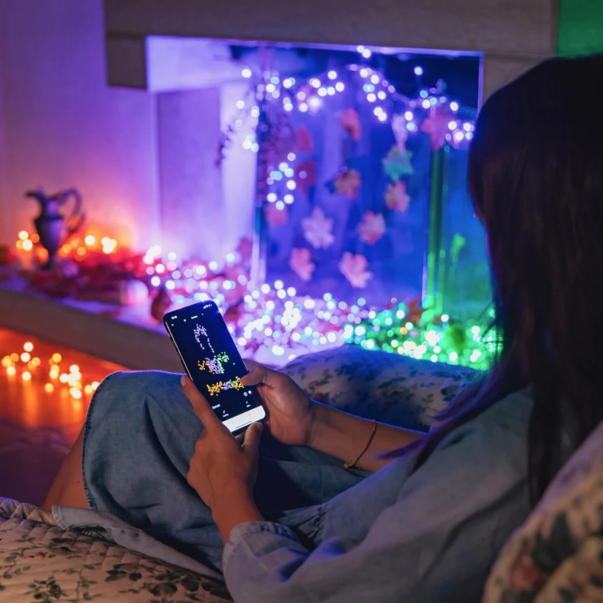 Twinkly - LED RGBW Regulação exterior Corrente de Natal STRINGS 250xLED 23,5m IP44 Wi-Fi