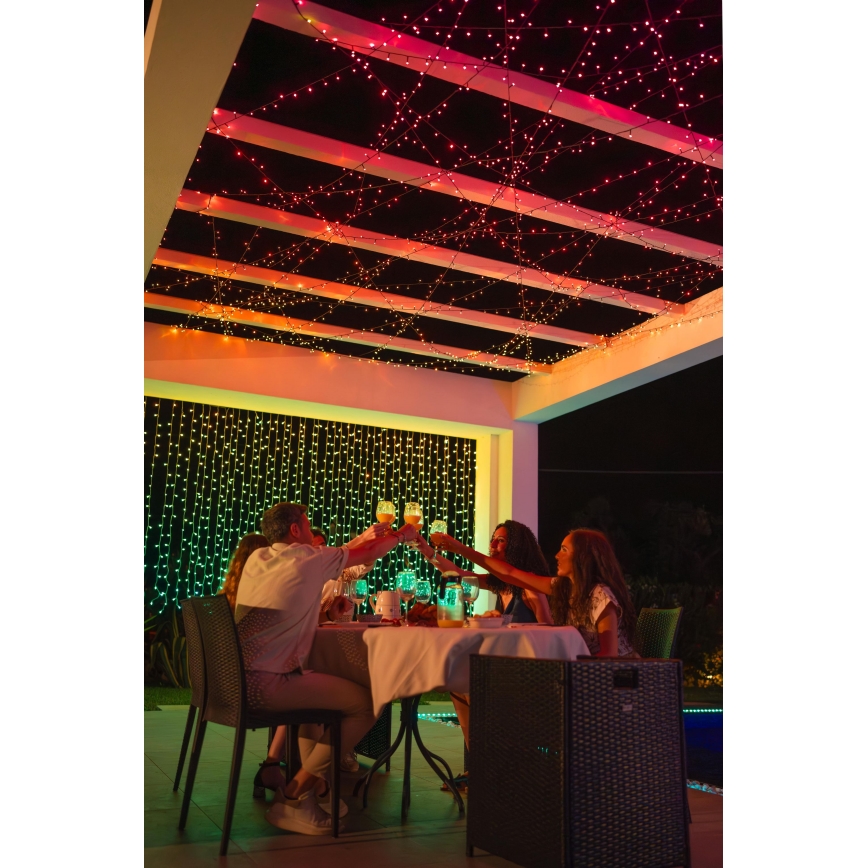 Twinkly - LED RGBW Regulação exterior Corrente de Natal STRINGS 250xLED 23,5m IP44 Wi-Fi