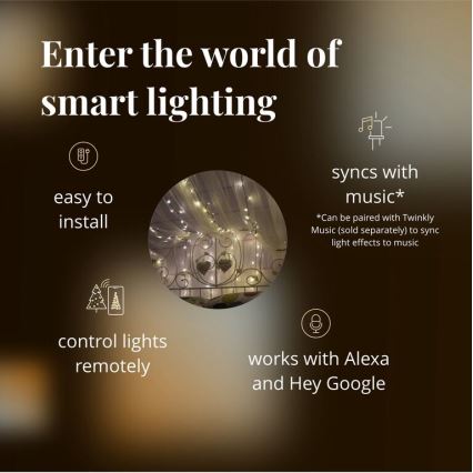 Twinkly - LED Regulação exterior Corrente de Natal STRINGS 400xLED 35,5m IP44 Wi-Fi