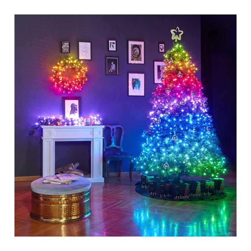 Twinkly - LED RGBW Regulação exterior Corrente de Natal STRINGS 600xLED 51,5m IP44 Wi-Fi