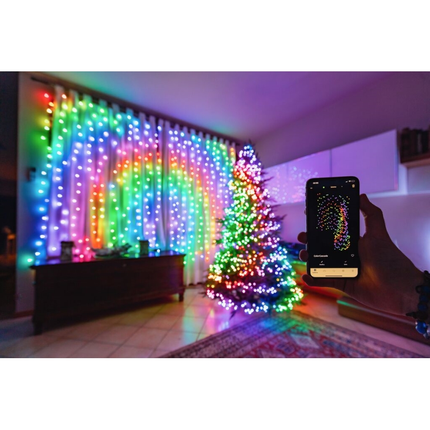 Twinkly - LED RGBW Regulação exterior Corrente de Natal STRINGS 600xLED 51,5m IP44 Wi-Fi
