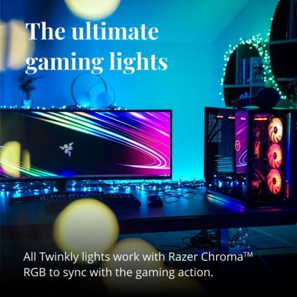 Twinkly - LED RGBW Regulação exterior Corrente de Natal STRINGS 600xLED 51,5m IP44 Wi-Fi