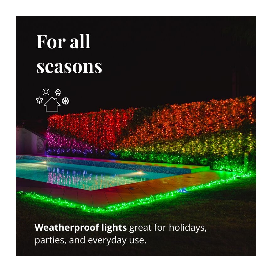 Twinkly - LED RGBW Regulação exterior Corrente de Natal STRINGS 600xLED 51,5m IP44 Wi-Fi