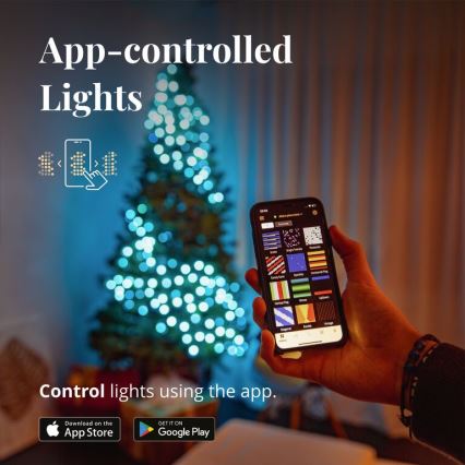 Twinkly - LED RGBW Regulação exterior Corrente de Natal STRINGS 600xLED 51,5m IP44 Wi-Fi