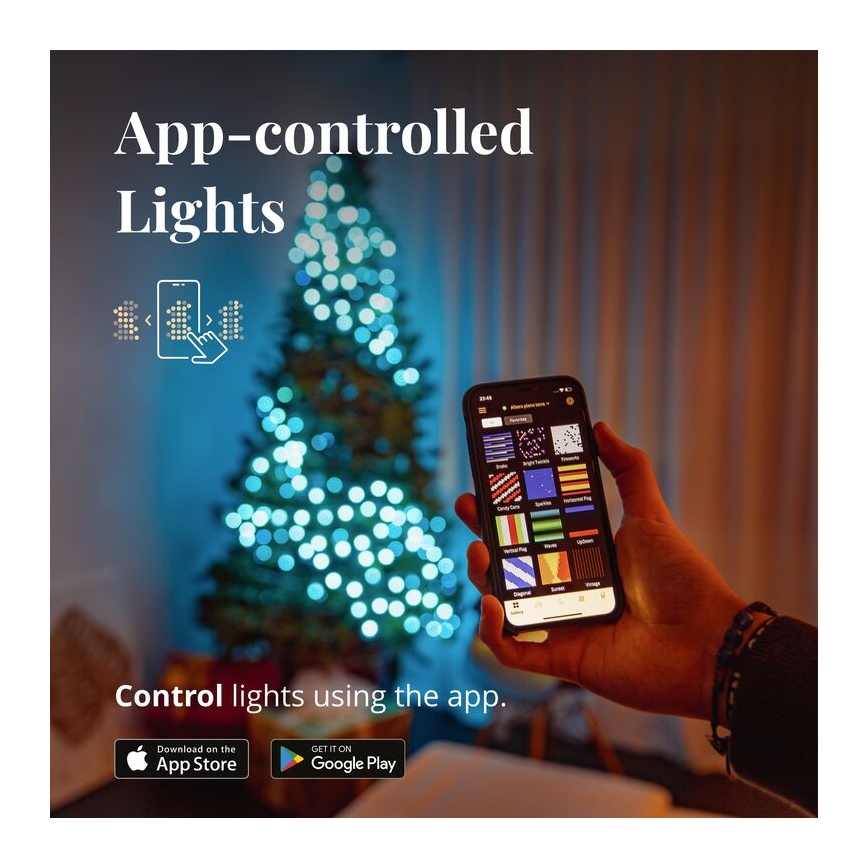 Twinkly - LED RGBW Regulação exterior Corrente de Natal STRINGS 600xLED 51,5m IP44 Wi-Fi