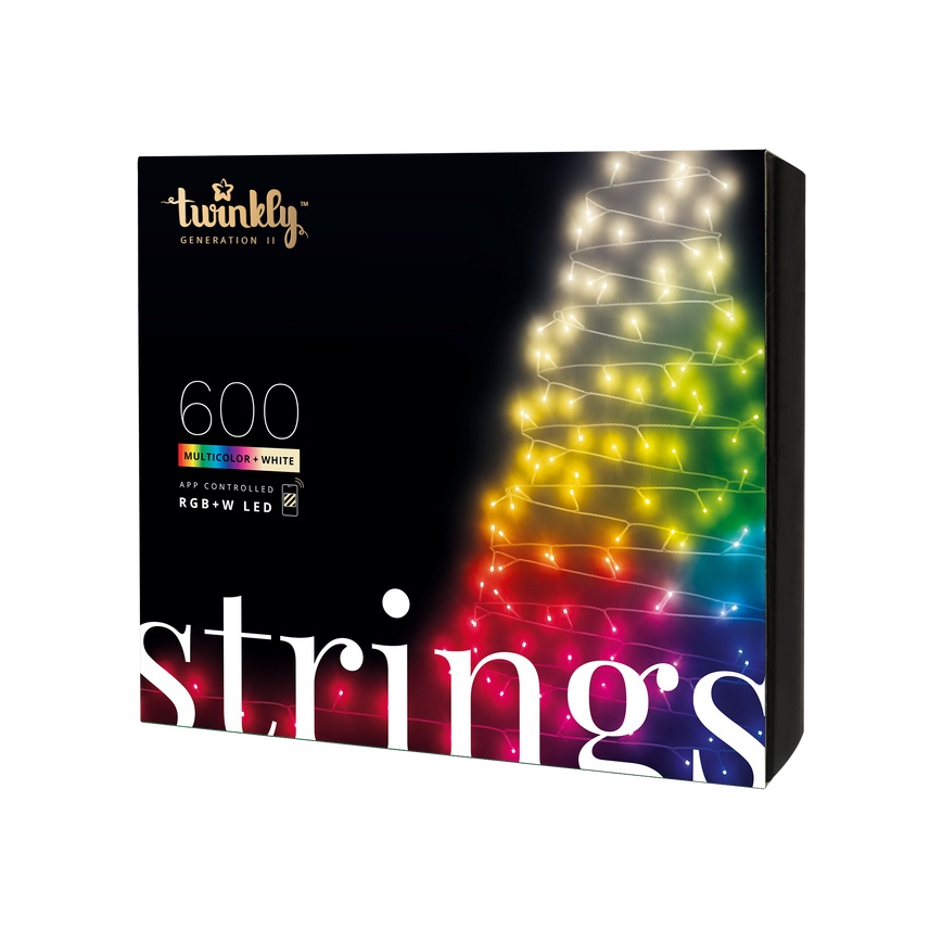 Twinkly - LED RGBW Regulação exterior Corrente de Natal STRINGS 600xLED 51,5m IP44 Wi-Fi
