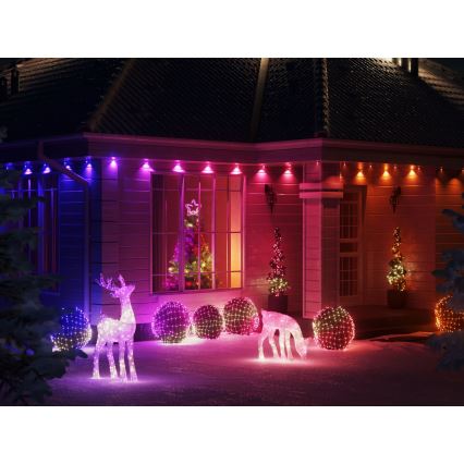 Twinkly - Corrente de Natal exterior LED RGB regulável 750xLED 63,5m IP44 Wi-Fi