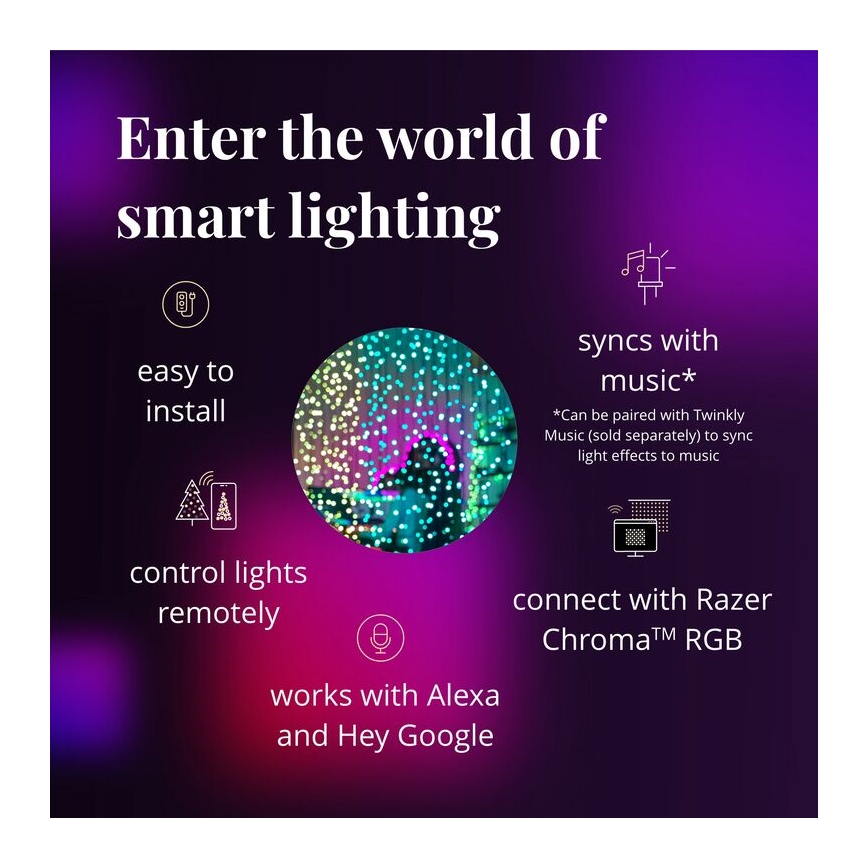 Twinkly - Cortina de Natal LED RGBW regulável para exterior CURTAIN 210xLED 6,1m IP44 Wi-Fi