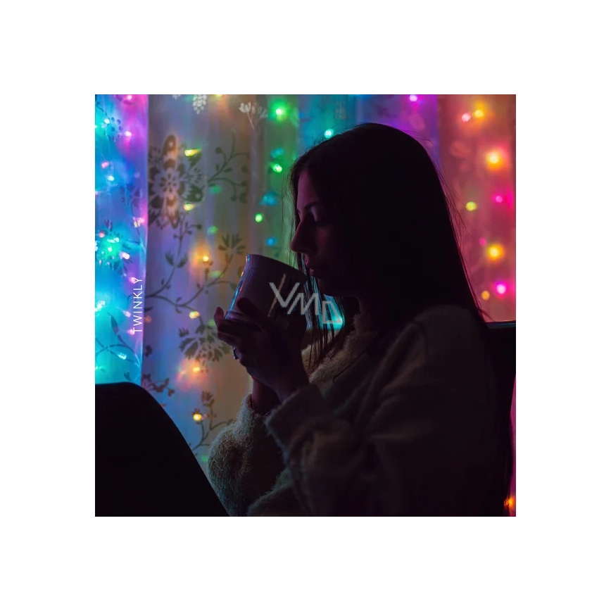 Twinkly - LED RGBW Regulação exterior Cortina de Natal CURTAIN 210xLED 6,1m IP44 Wi-Fi