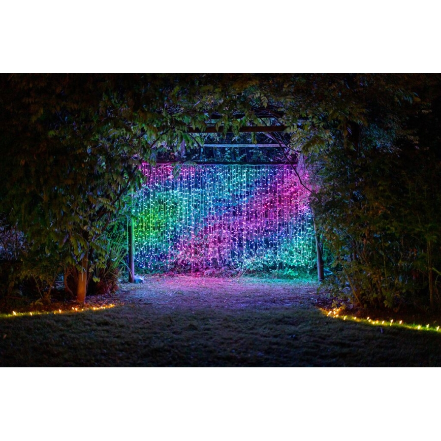 Twinkly - LED RGBW Regulação exterior Cortina de Natal CURTAIN 210xLED 6,1m IP44 Wi-Fi