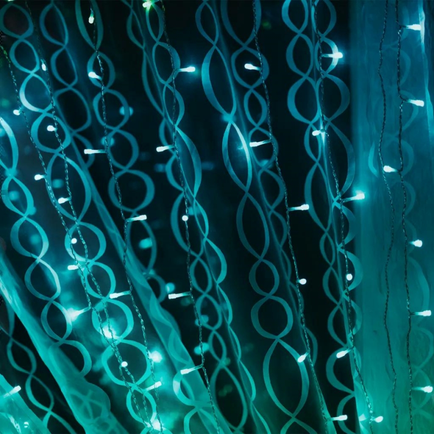 Twinkly - LED RGBW Regulação exterior Cortina de Natal CURTAIN 210xLED 6,1m IP44 Wi-Fi