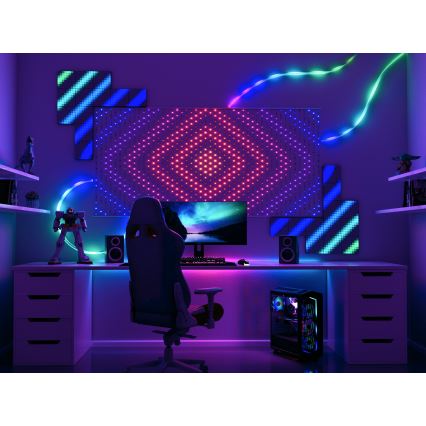 Twinkly - Cortina de Natal LED RGB regulável MATRIX 480xLED 1x1 m Wi-Fi