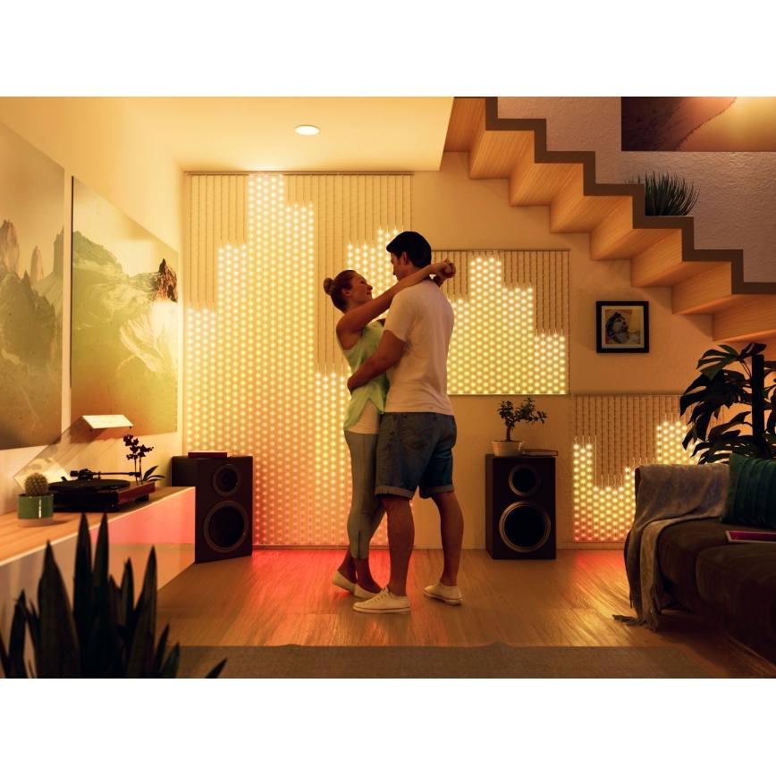 Twinkly - Cortina de Natal LED RGB regulável MATRIX 480xLED 1x1 m Wi-Fi