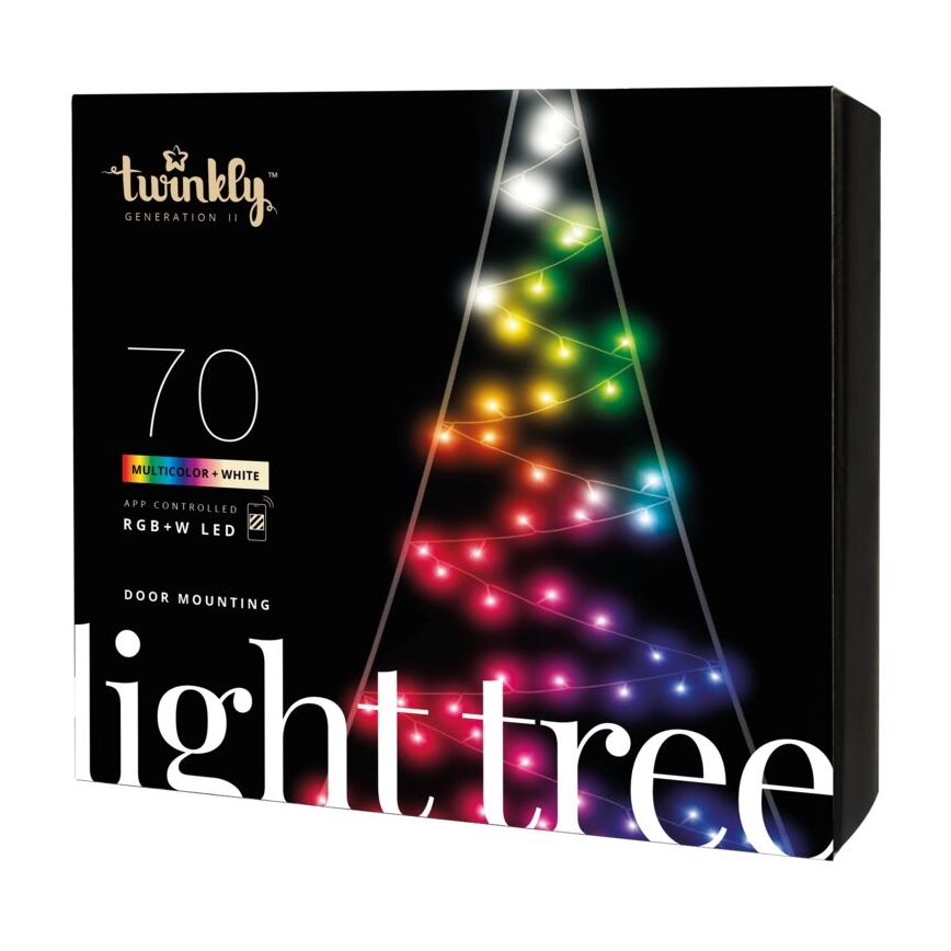 Twinkly - LED RGBW Árvore de Natal exterior com regulação LIGHT TREE 70xLED IP44 Wi-Fi