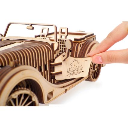 Ugears - 3D puzzle mecânico de madeira Carro roadster