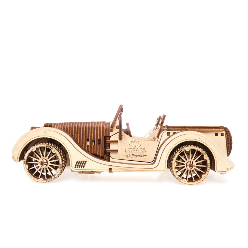 Ugears - 3D puzzle mecânico de madeira Carro roadster