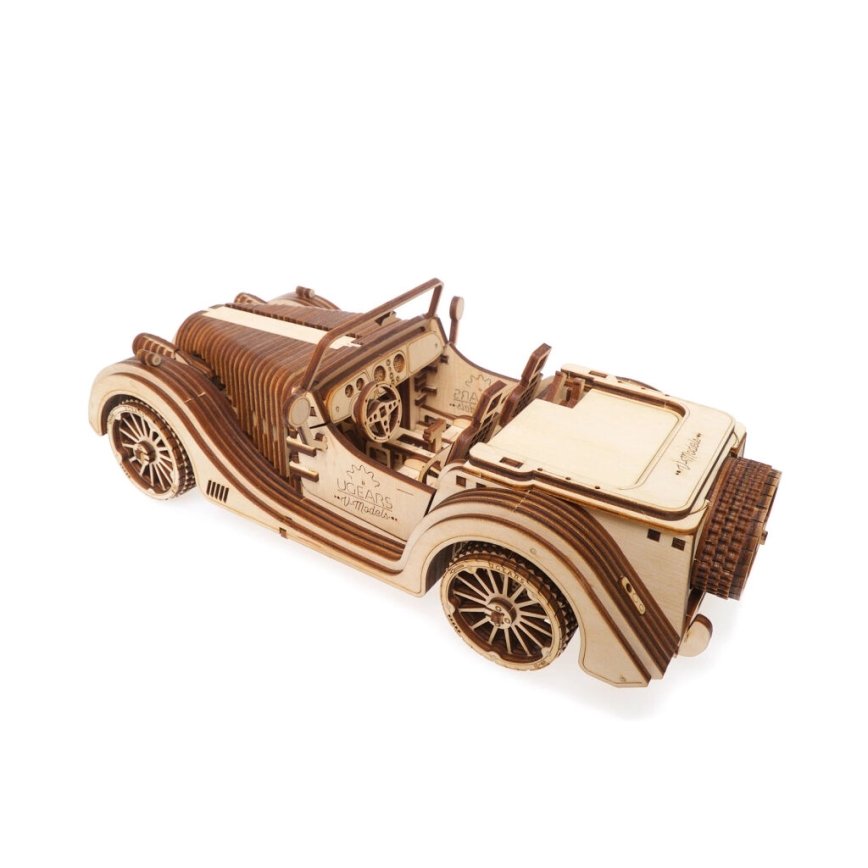 Ugears - 3D puzzle mecânico de madeira Carro roadster