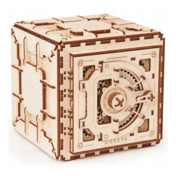 Ugears - 3D puzzle mecânico de madeira Cofre