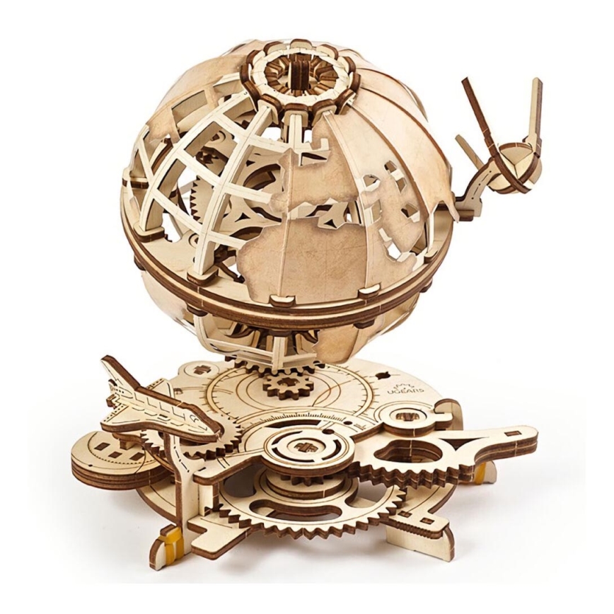 Ugears - 3D puzzle mecânico de madeira Globo
