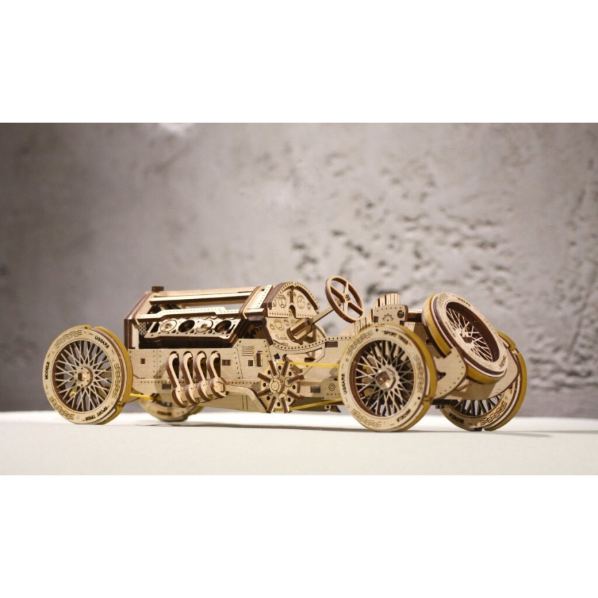 Ugears - 3D puzzle mecânico de madeira U9 Carro Grand Prix