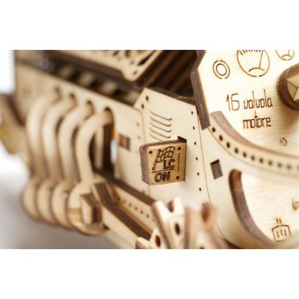 Ugears - 3D puzzle mecânico de madeira U9 Carro Grand Prix