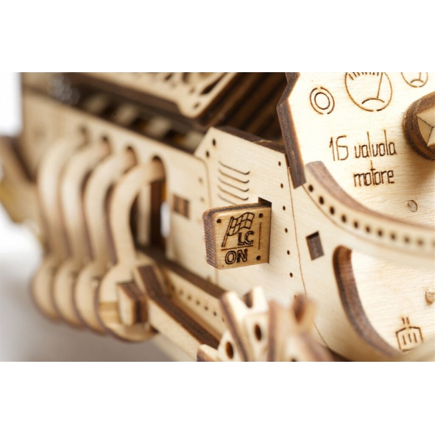 Ugears - 3D puzzle mecânico de madeira U9 Carro Grand Prix