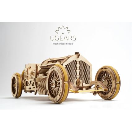 Ugears - 3D puzzle mecânico de madeira U9 Carro Grand Prix