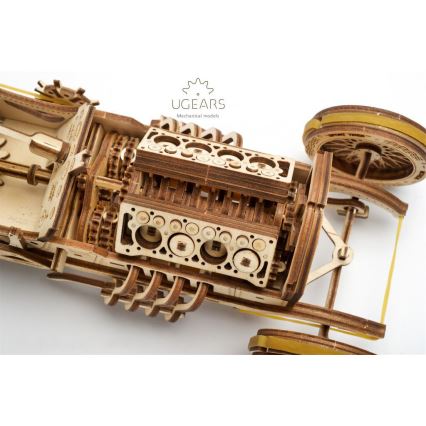 Ugears - 3D puzzle mecânico de madeira U9 Carro Grand Prix