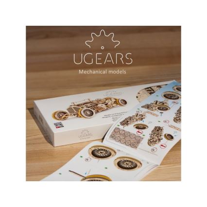Ugears - 3D puzzle mecânico de madeira U9 Carro Grand Prix