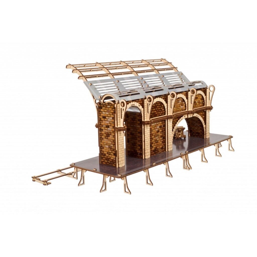 Ugears - Puzzle 3D mecânico em madeira Harry Potter plataforma do comboio