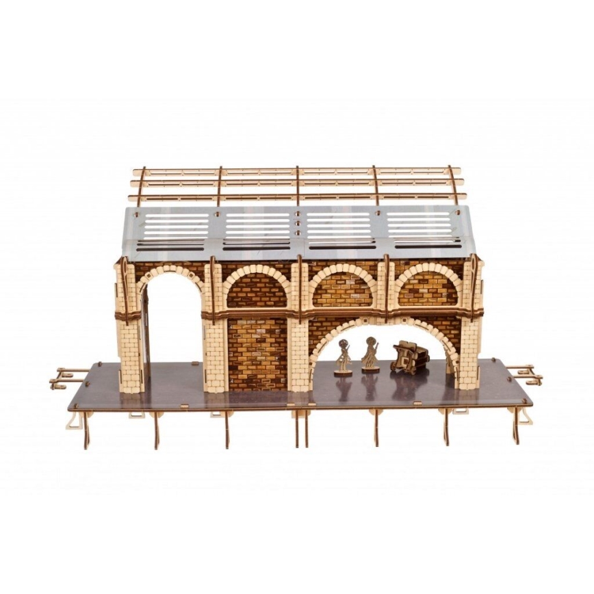 Ugears - Puzzle 3D mecânico em madeira Harry Potter plataforma do comboio