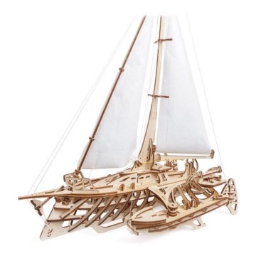 Ugears - Puzzle mecânico de madeira 3D Veleiro Merihobus trimaran
