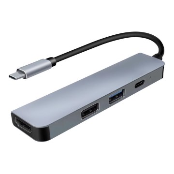 USB-C hub 4em1 Power Delivery 100W e HDMI 4K