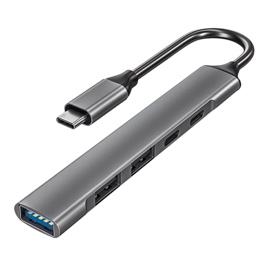 USB-C hub 5em1 Power Delivery 100W