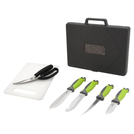 Utensílios de grelhar em aço inoxidável com uma caixa de 6 unid.