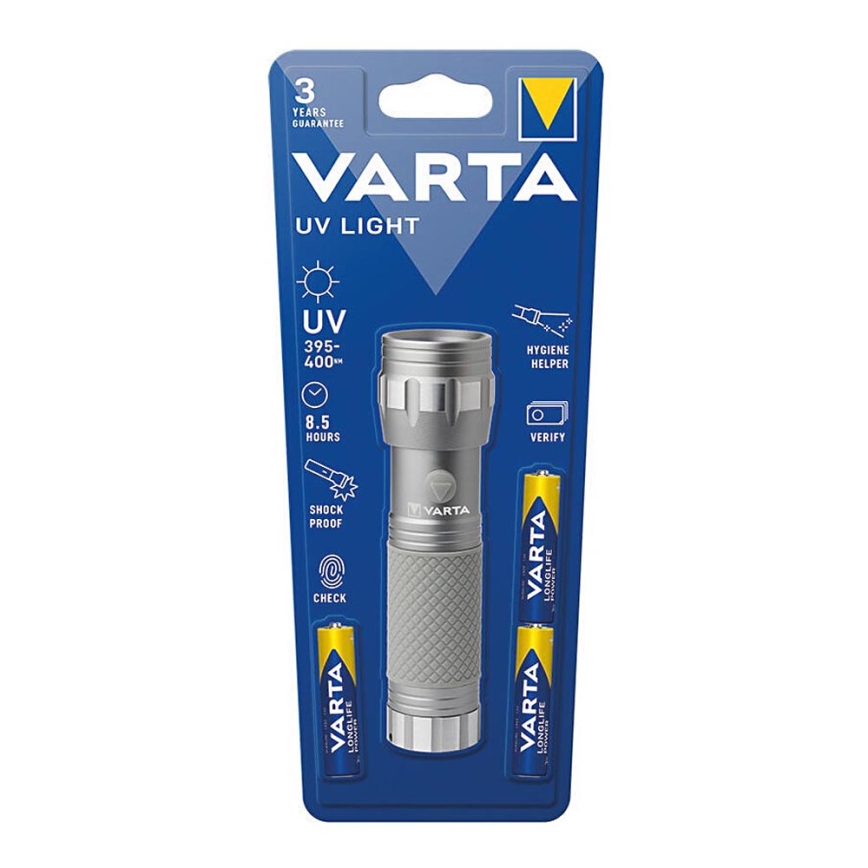 Varta 15638101421 - Lanterna LED UV LIGHT UV/3xAAA