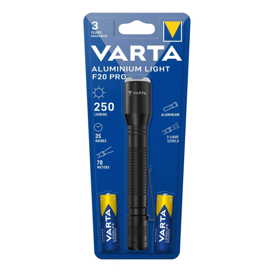 Varta 16607101421 - Lanterna LED ALUMINIUM LIGHT LED/2xAA