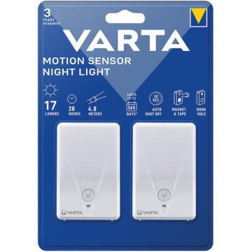 Varta 16624101402 - CONJUNTO 2x Iluminação noturna LED com sensor NIGHT LIGHT LED/3xAAA