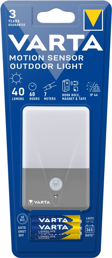 Varta 16634101421 - Lanterna de campismo LED com sensor LED/3xAAA IP44