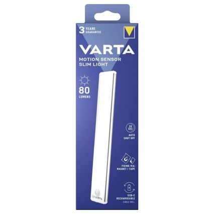 Varta 17624101111 - Iluminação LED recarregável para móveis com sensor de movimento LED/5V