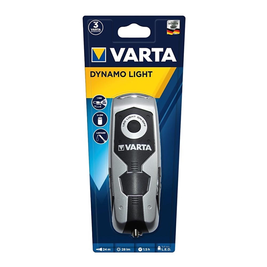 Varta 17680101401 - Lanterna recarregável LED DYNAMO LIGHT LED/120mAh IPX4