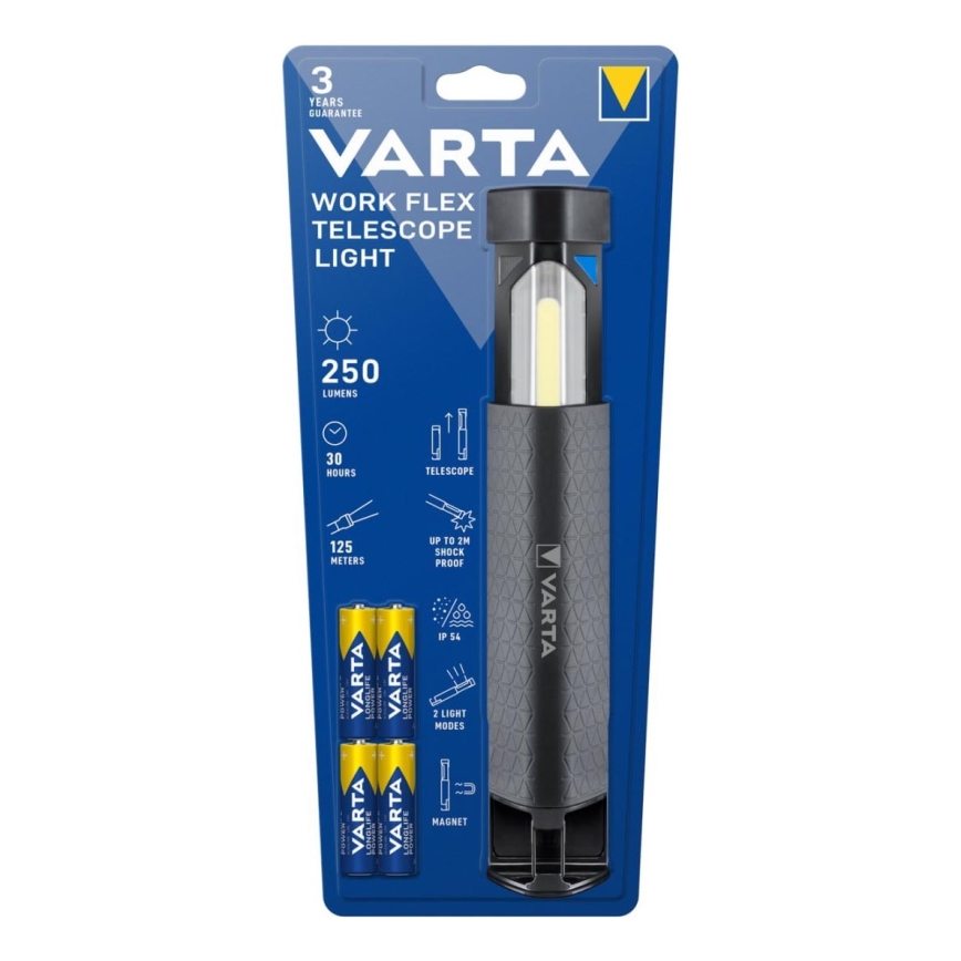 Varta 18646101421 - Lanterna LED WORK FLEX LED/4xAA IP54