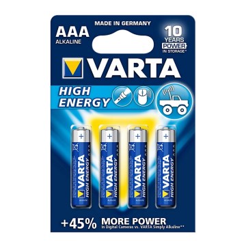 Varta 4903 - 4 pçs Pilha alcalina HIGH ENERGY AAA 1,5V