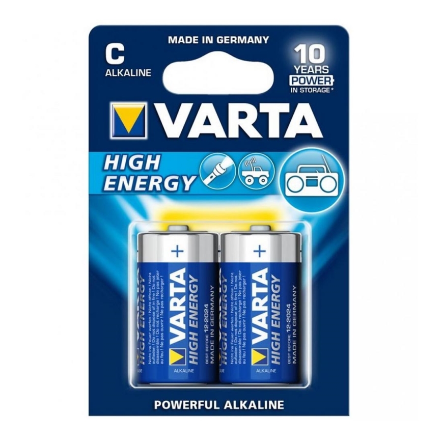 Varta 4914 - 2 pçs Pilha alcalina HIGH ENERGY C 1,5V