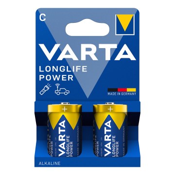 Varta 4914121422 - 2 unid. Pilha alcalina LONGLIFE POWER LR14/C 1,5V