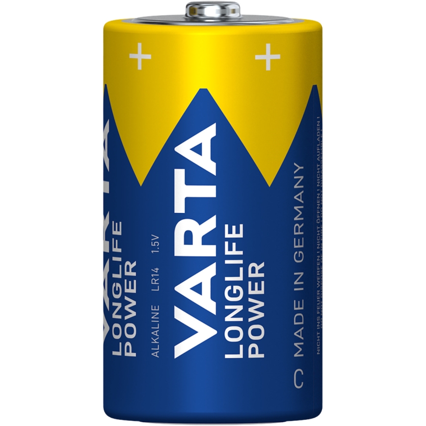 Varta 4914121422 - 2 unid. Pilha alcalina LONGLIFE POWER LR14/C 1,5V