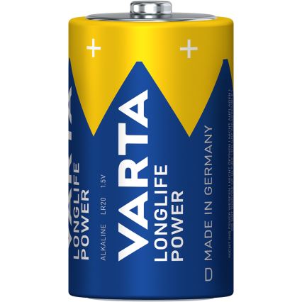 Varta 4920121422 - 2 unid. Pilha alcalina LONGLIFE POWER LR20/D 1,5V