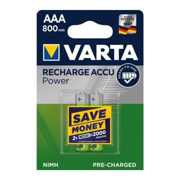 Varta 56703 - 2 pçs Pilha recarregável ACCU AAA NiMH/800mAh/1,2V