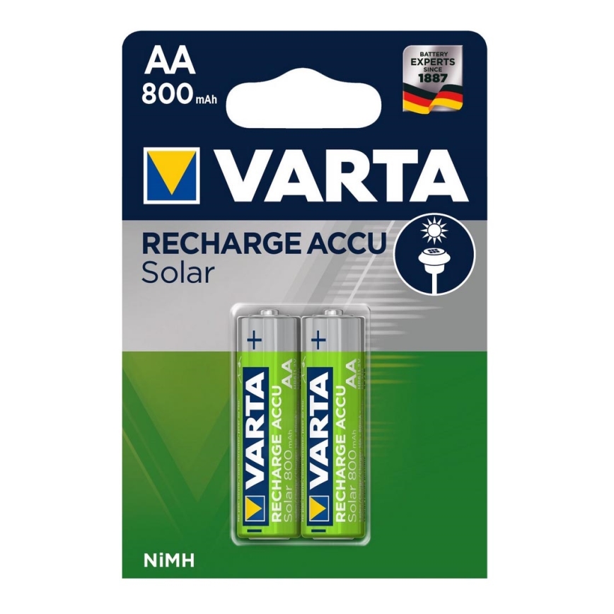 Varta 56736 - 2 pçs Pilha recarregável SOLAR ACCU AA NiMH/800mAh/1,2V