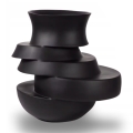 Vaso 38x33x36 cm resina/preto mate